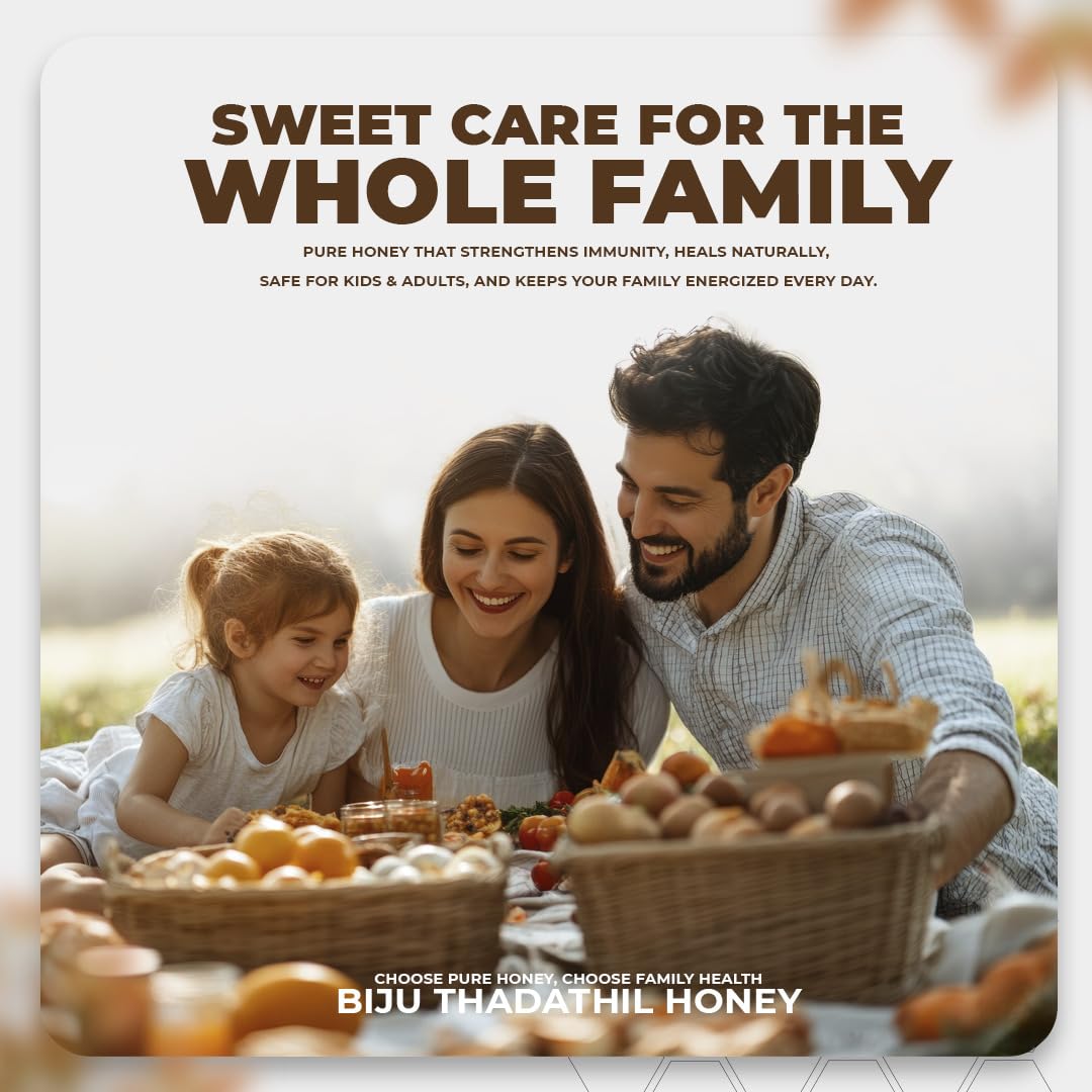 Biju Thadathil Farm Stingless Bee Honey 250 g | Raw & Pure Kerala Small Bee Honey | Original Cheruthen for Immunity, Skin, Throat & Everyday Health