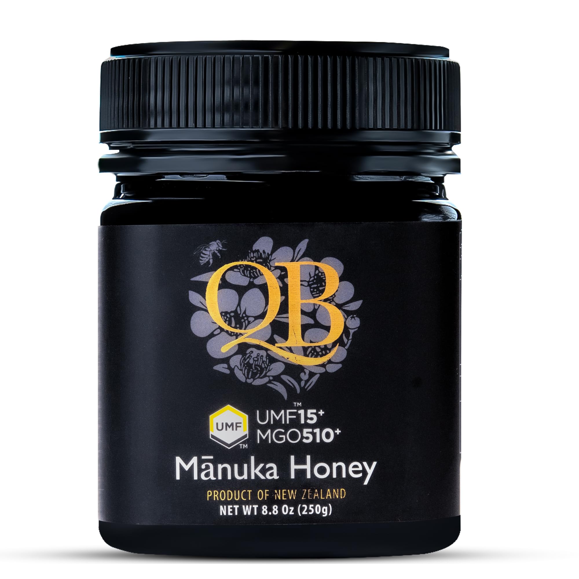 QB Mānuka Honey UMF 20+ (MGO 826+) | 100% Authentic Raw Tested & Certified Medical Grade New Zealand Honey | 250g Jar