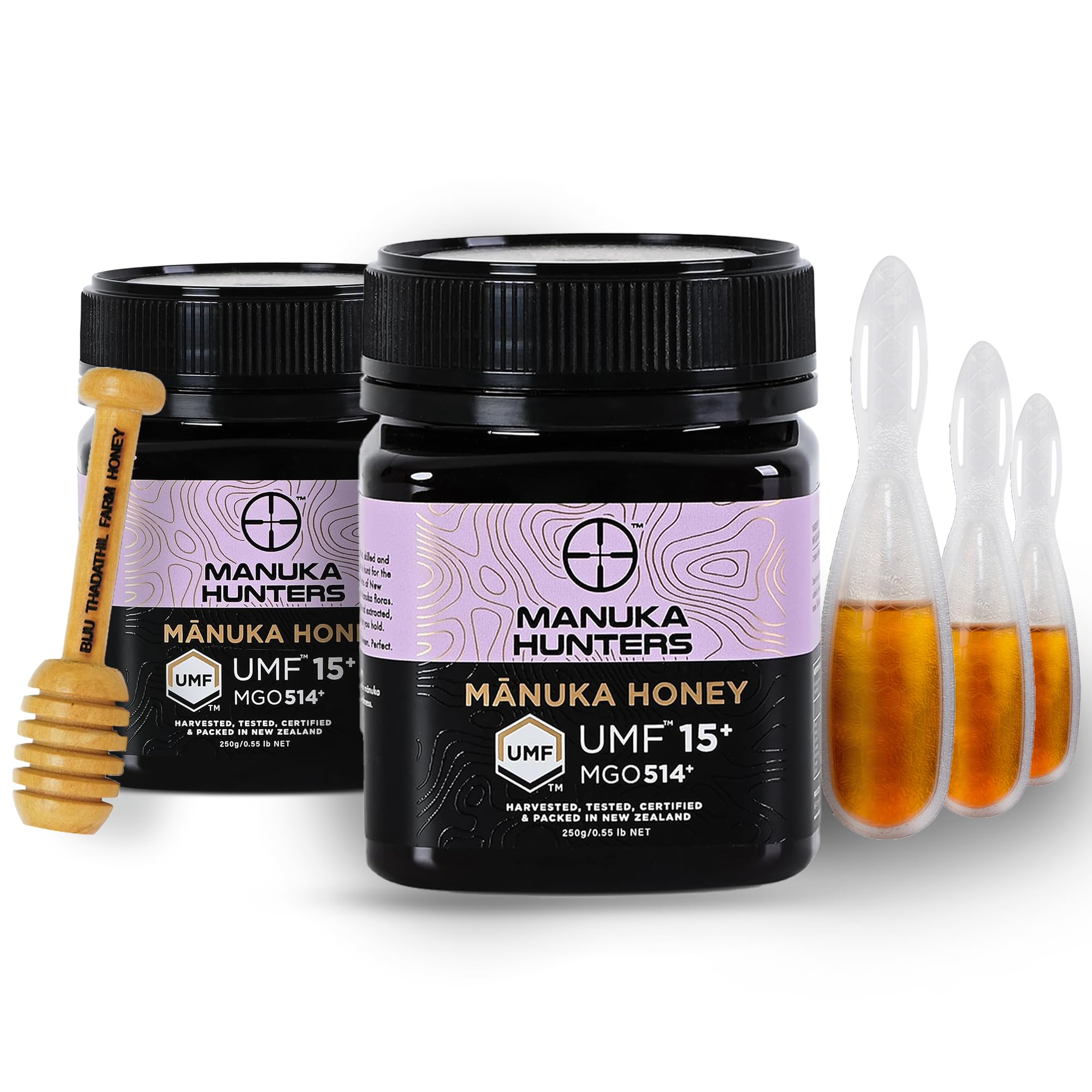 Manuka Honey UMF 20+ (MGO 830+) | 100% Pure Raw UMF Certified New Zealand Mānuka Honey | Premium Medical Grade | Manuka Hunters 250g