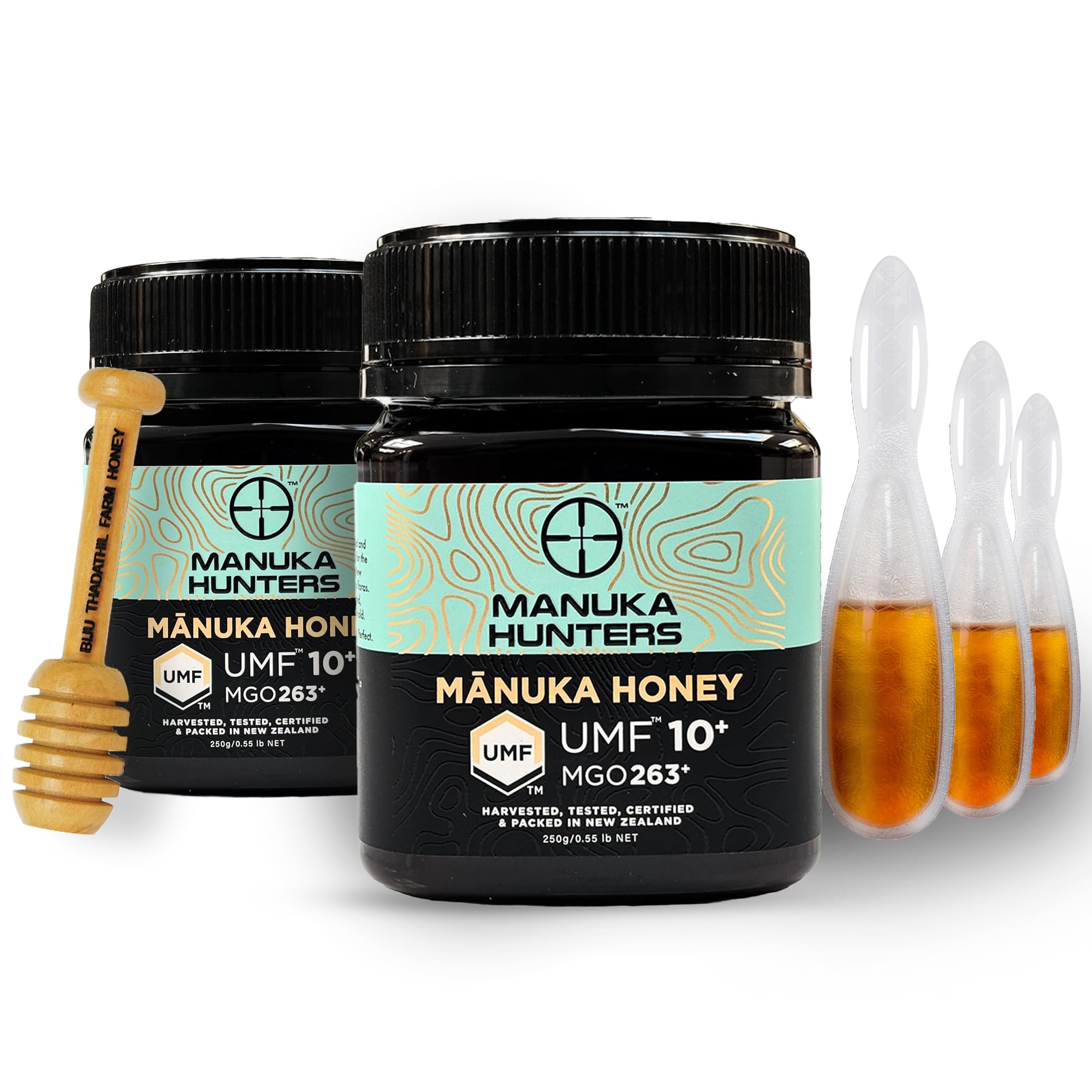 Manuka Honey UMF 20+ (MGO 830+) | 100% Pure Raw UMF Certified New Zealand Mānuka Honey | Premium Medical Grade | Manuka Hunters 250g