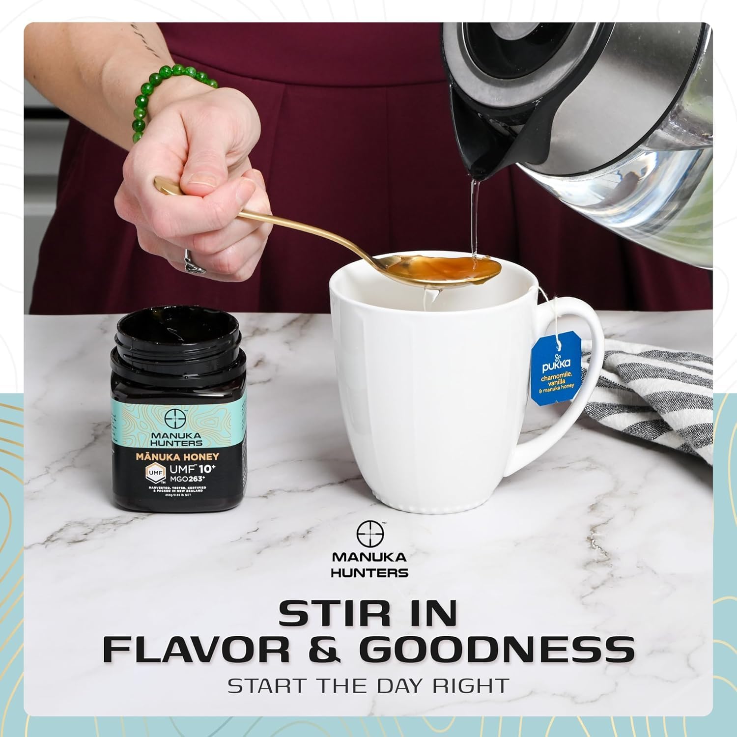 Manuka Honey UMF 10+ (MGO 263+) | Premium Raw Medical Grade Honey from New Zealand | UMF Certified for Purity, Potency & Wellness | 250g Jar