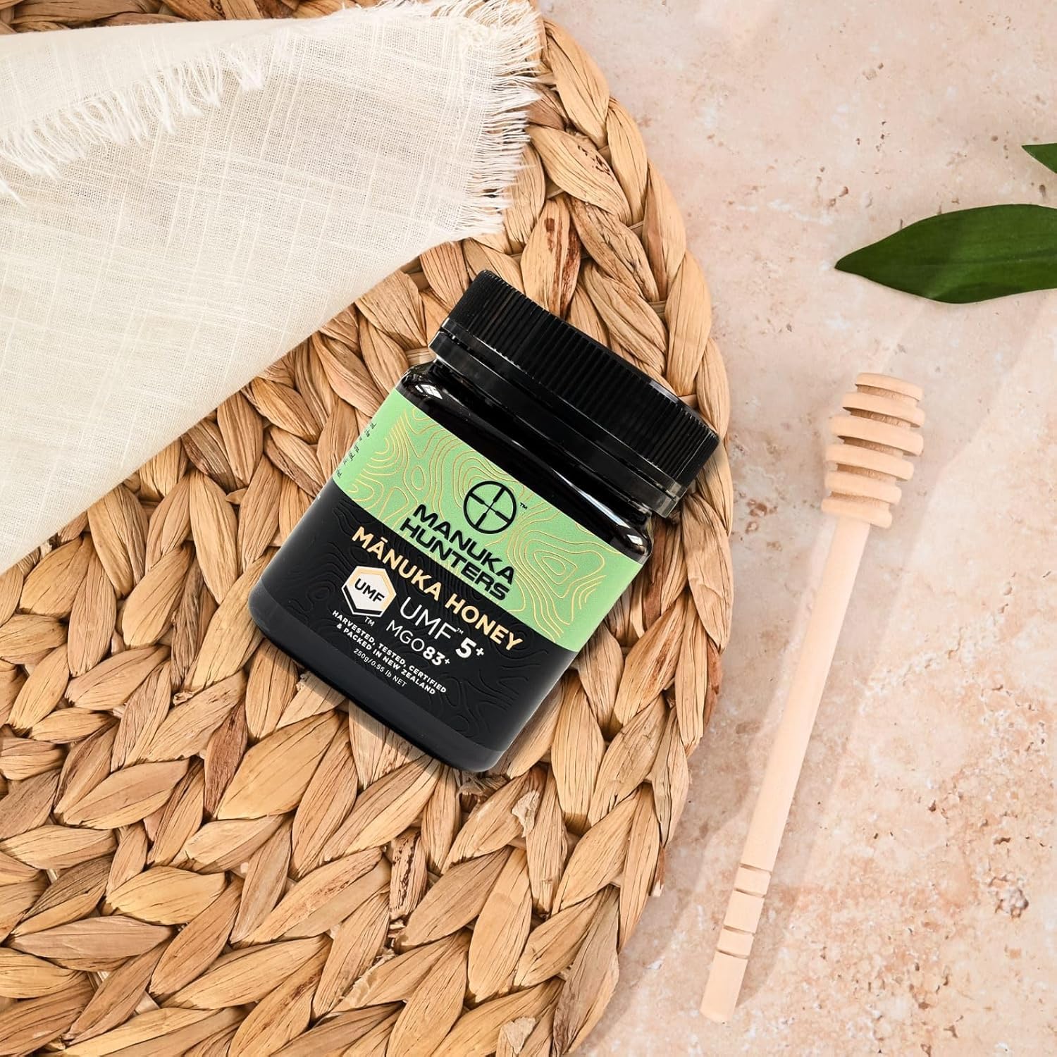 Manuka Honey UMF 5+ (MGO 83+) | 100% Pure Raw UMF Certified New Zealand Honey | Mānuka Hunters 250g Jar