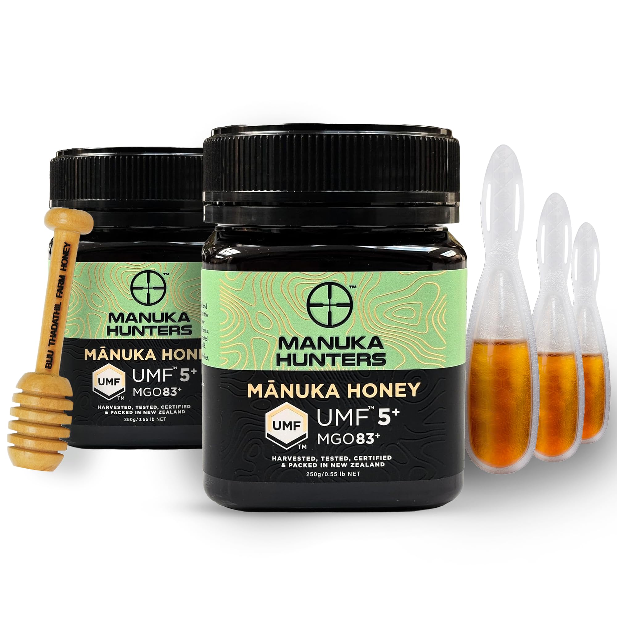 Manuka Honey UMF 20+ (MGO 830+) | 100% Pure Raw UMF Certified New Zealand Mānuka Honey | Premium Medical Grade | Manuka Hunters 250g