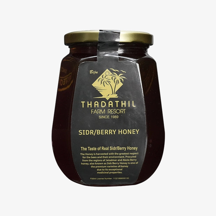 Biju Thadathil Farm Eucalyptus Honey – Raw, Organic Mono-Floral Honey from Nilgiri Forests | Certified by MQA | Unprocessed, Unpasteurized & Sugar-Free | 500g Glass Jar | Since 1989