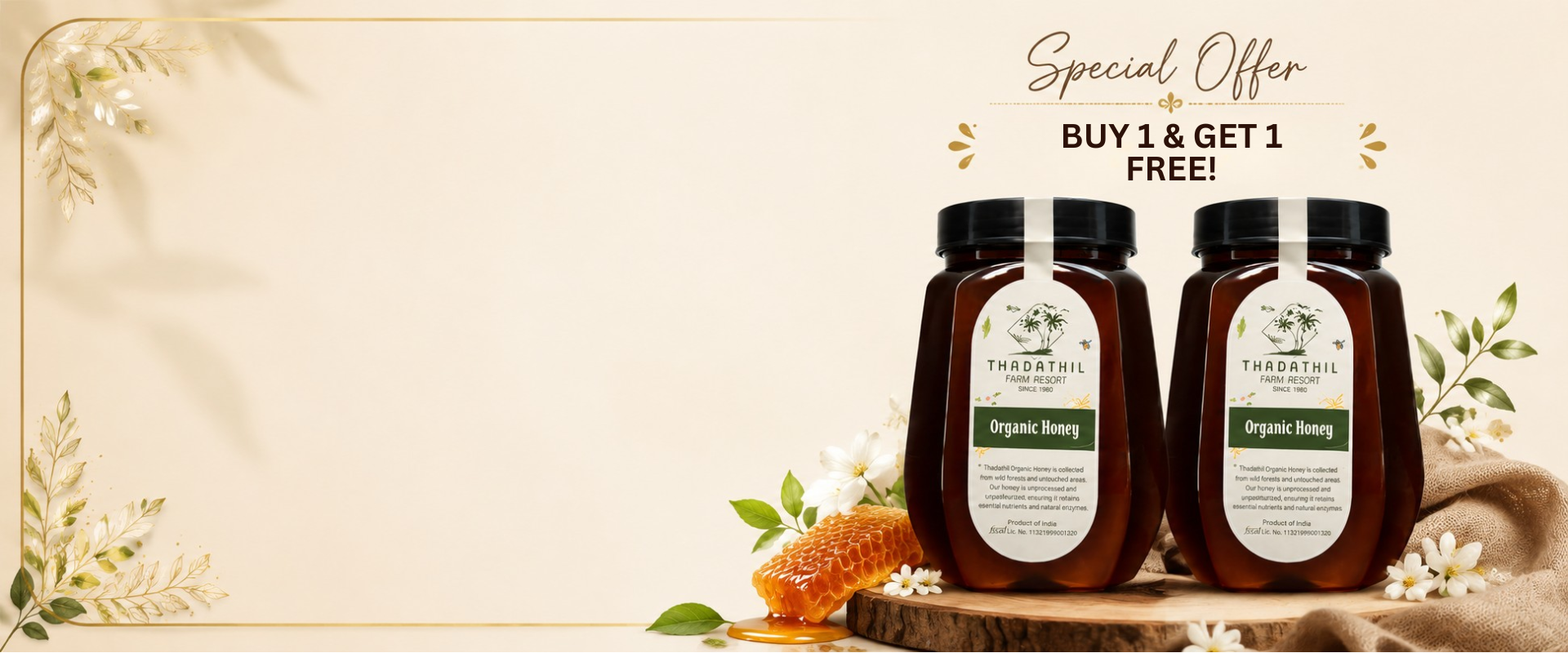 FLAT 50% OFF on Organic Honey