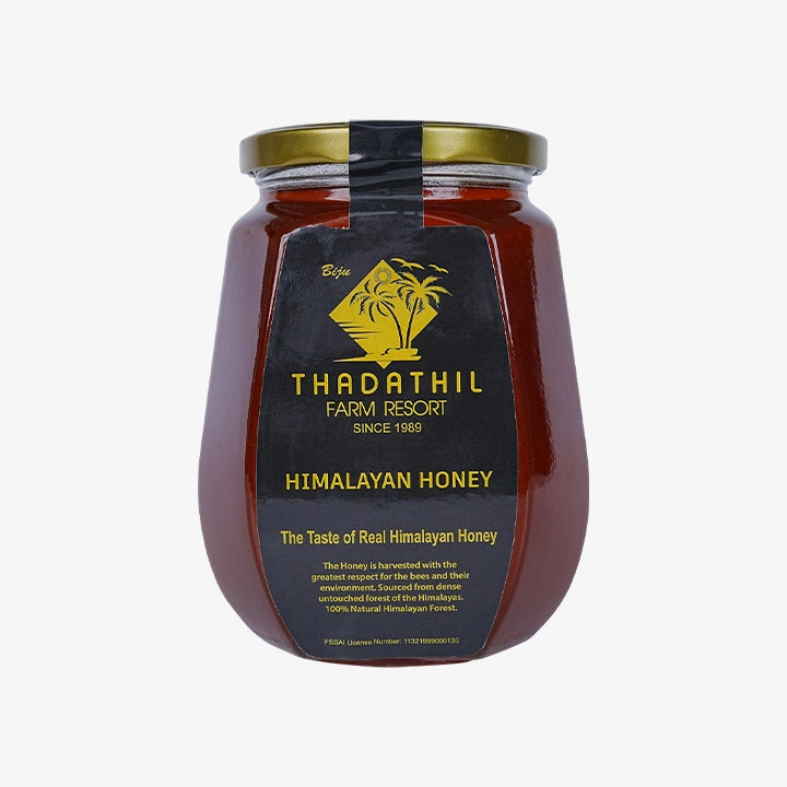 Biju Thadathil Farm Eucalyptus Honey – Raw, Organic Mono-Floral Honey from Nilgiri Forests | Certified by MQA | Unprocessed, Unpasteurized & Sugar-Free | 500g Glass Jar | Since 1989