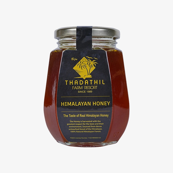 Biju Thadathil Farm Eucalyptus Honey – Raw, Organic Mono-Floral Honey from Nilgiri Forests | Certified by MQA | Unprocessed, Unpasteurized & Sugar-Free | 500g Glass Jar | Since 1989