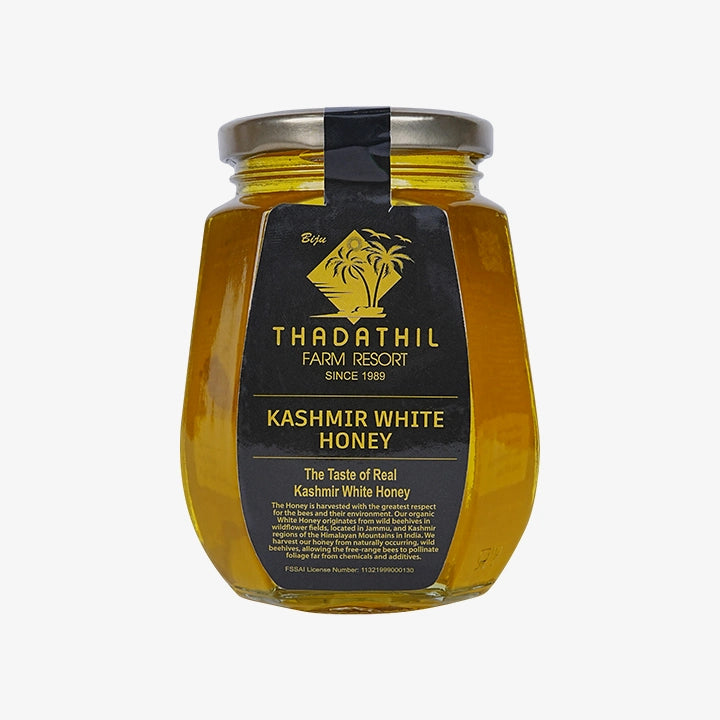 Biju Thadathil Farm Eucalyptus Honey – Raw, Organic Mono-Floral Honey from Nilgiri Forests | Certified by MQA | Unprocessed, Unpasteurized & Sugar-Free | 500g Glass Jar | Since 1989