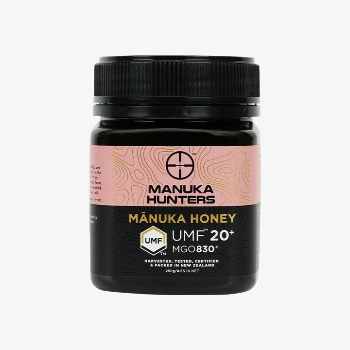 Manuka Honey UMF 20+ (MGO 830+) | 100% Pure Raw UMF Certified New Zealand Mānuka Honey | Premium Medical Grade | Manuka Hunters 250g