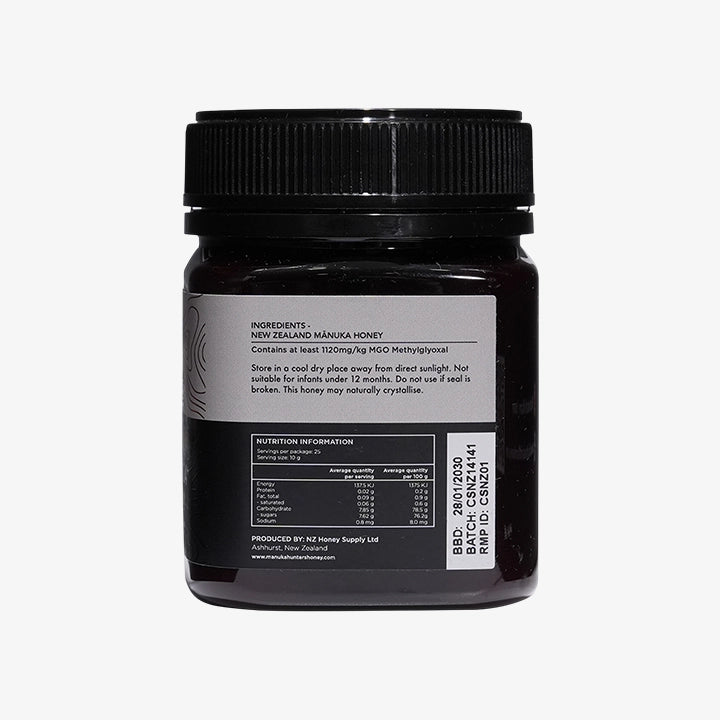 Manuka Honey UMF 24+ (MGO 1120+) | 100% Pure Raw High-MGO UMF Certified New Zealand Honey | Supports Immunity, Gut & Skin Health | Manuka Hunters 250g
