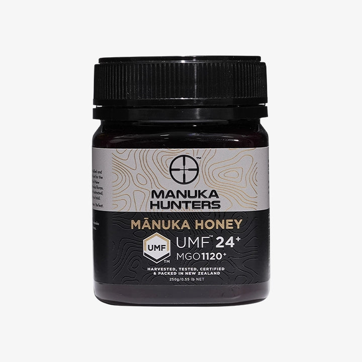 Manuka Honey UMF 24+ (MGO 1120+) | 100% Pure Raw High-MGO UMF Certified New Zealand Honey | Supports Immunity, Gut & Skin Health | Manuka Hunters 250g