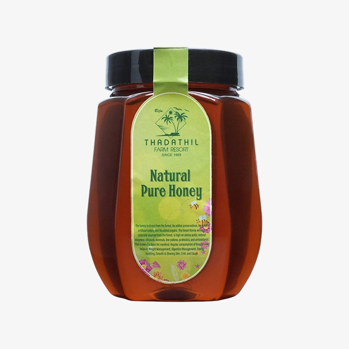 Biju Thadathil Farm Black Forest Honey 500g – Certified Organic by MQA | Organic Forest Honey Without Sugar | Raw, Wild, Unprocessed & Non-Pasteurized | Supports Gut & Skin Health