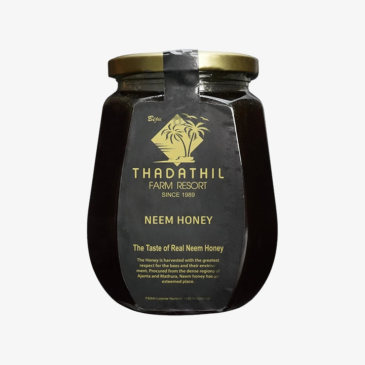 Biju Thadathil Farm Eucalyptus Honey – Raw, Organic Mono-Floral Honey from Nilgiri Forests | Certified by MQA | Unprocessed, Unpasteurized & Sugar-Free | 500g Glass Jar | Since 1989