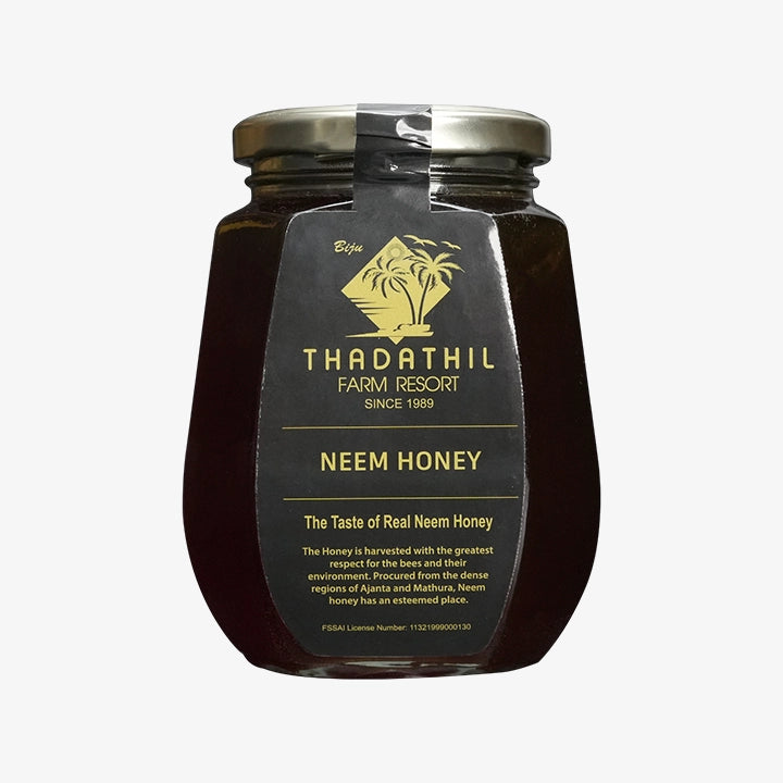 Biju Thadathil Farm Eucalyptus Honey – Raw, Organic Mono-Floral Honey from Nilgiri Forests | Certified by MQA | Unprocessed, Unpasteurized & Sugar-Free | 500g Glass Jar | Since 1989