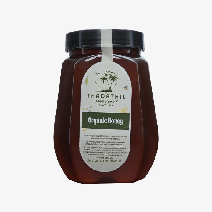 Biju Thadathil Farm Black Forest Honey 500g – Certified Organic by MQA | Organic Forest Honey Without Sugar | Raw, Wild, Unprocessed & Non-Pasteurized | Supports Gut & Skin Health