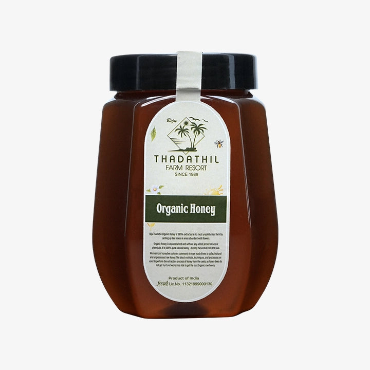 Biju Thadathil Farm Forest Honey 500g – Certified Organic by MQA | Raw, Organic Unprocessed Wild Forests | Real Pure Honey Without Sugar | Natural Support for Health, Beauty & Wellness | Since 1989