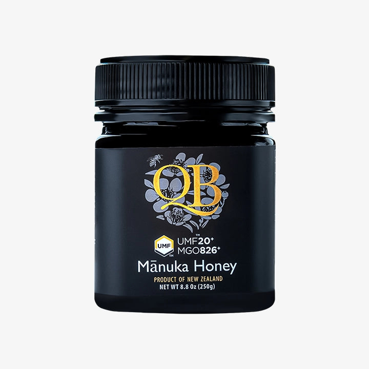 QB Mānuka Honey UMF 20+ (MGO 826+) | 100% Authentic Raw Tested & Certified Medical Grade New Zealand Honey | 250g Jar
