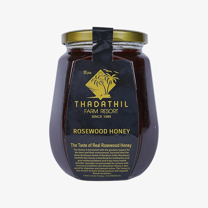 Biju Thadathil Farm Eucalyptus Honey – Raw, Organic Mono-Floral Honey from Nilgiri Forests | Certified by MQA | Unprocessed, Unpasteurized & Sugar-Free | 500g Glass Jar | Since 1989