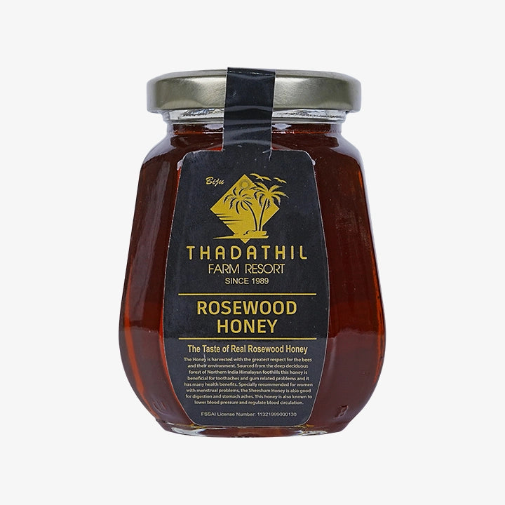 Biju Thadathil Farm Eucalyptus Honey – Raw, Organic Mono-Floral Honey from Nilgiri Forests | Certified by MQA | Unprocessed, Unpasteurized & Sugar-Free | 500g Glass Jar | Since 1989