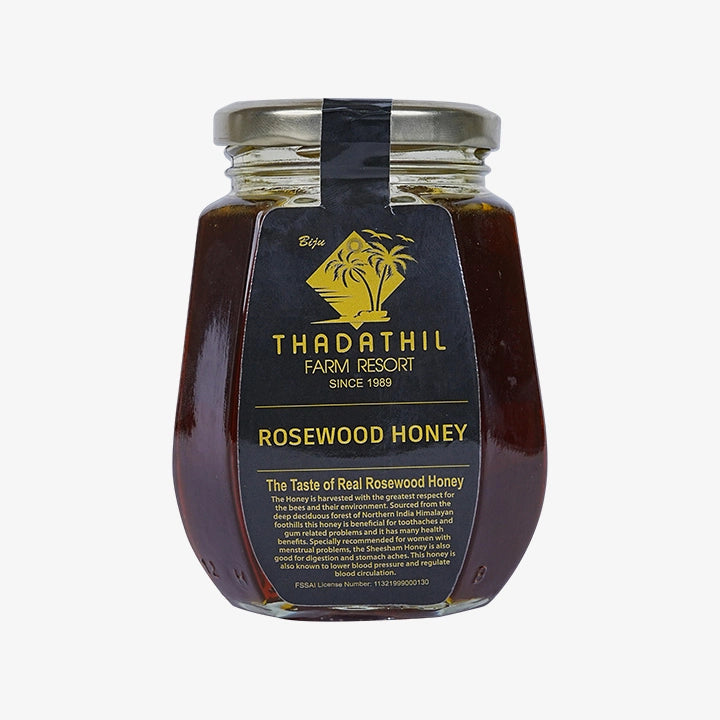 Biju Thadathil Farm Eucalyptus Honey – Raw, Organic Mono-Floral Honey from Nilgiri Forests | Certified by MQA | Unprocessed, Unpasteurized & Sugar-Free | 500g Glass Jar | Since 1989