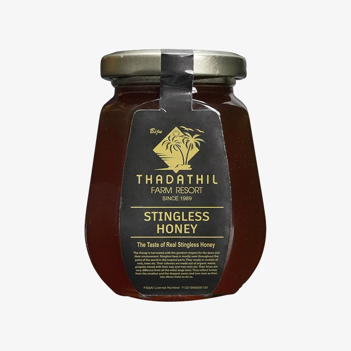 Biju Thadathil Farm Stingless Bee Honey 250 g | Raw & Pure Kerala Small Bee Honey | Original Cheruthen for Immunity, Skin, Throat & Everyday Health