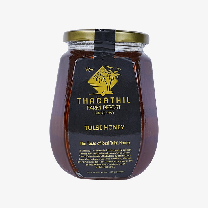 Biju Thadathil Farm Eucalyptus Honey – Raw, Organic Mono-Floral Honey from Nilgiri Forests | Certified by MQA | Unprocessed, Unpasteurized & Sugar-Free | 500g Glass Jar | Since 1989