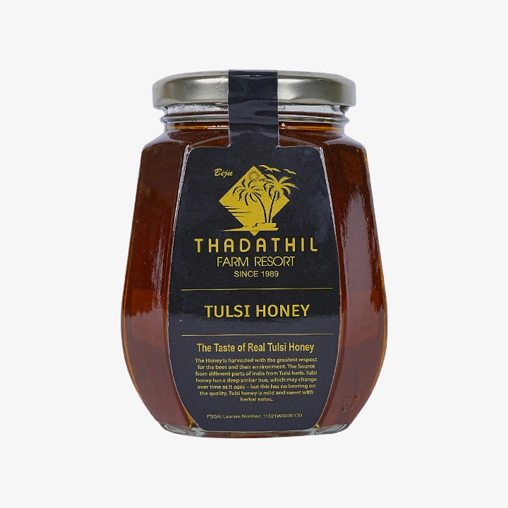 Biju Thadathil Farm Eucalyptus Honey – Raw, Organic Mono-Floral Honey from Nilgiri Forests | Certified by MQA | Unprocessed, Unpasteurized & Sugar-Free | 500g Glass Jar | Since 1989