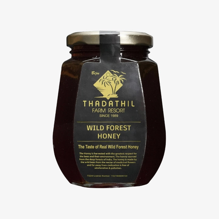 Biju Thadathil Farm Eucalyptus Honey – Raw, Organic Mono-Floral Honey from Nilgiri Forests | Certified by MQA | Unprocessed, Unpasteurized & Sugar-Free | 500g Glass Jar | Since 1989